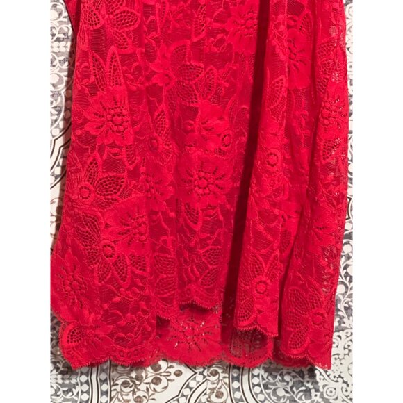 Red Lace Floral Bustier Camisole Top Lingerie - Picture 5 of 8